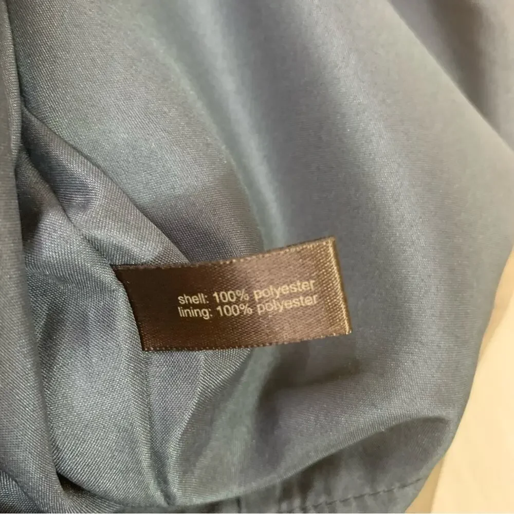 NWT The Limited Blue Pencil Skirt with Bow Belt and Hip Ruffle Size 6 1371
